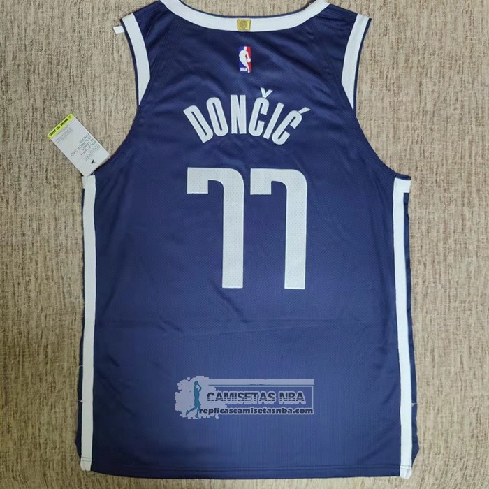 Camiseta Dallas Mavericks Luka Doncic NO 77 Statement Autentico 2022-23 Azul